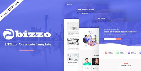 Bizzo Business and Corporate Multipurpose HTML Template